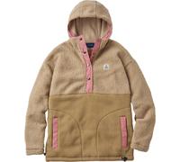 Passenger - Polaire à capuche et à col boutonné - Calla Hooded Recycled Polar-Lined Fleece W Feather Biscuit pour Femme en Laine - Taille L - Marron Marron L