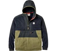 Passenger - Polaire recyclée à capuche - Woodland 2.0 Hooded 1/2 Zip Recycled Polar Fleece Black Khaki pour Homme - Taille XL - Noir Noir XL