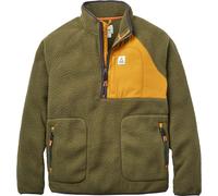 Passenger - Polaire recyclée à col zippé - Offgrid 2.0 1/2 Zip Recycled Sherpa Fleece Dark Olive pour Homme - Taille M - Kaki Kaki M