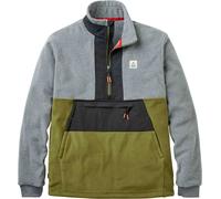 Passenger - Polaire recy col zippé - Woodland 2.0 Hoodless 1/2 Zip Recycled Polar Fleece Grey Marl Khaki pour Homme - Taille L - Gris Gris L