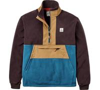 Passenger - Polaire recyclée à col zippé - Woodland Hoodless 2.0 1/2 Zip Recycled Polar Fleece Espresso Tidal Blue pour Homme - Taille S - Marron Marron S