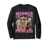 Passenger Princess Funny Goat Adult Humour Bootleg Graphic Manche Longue