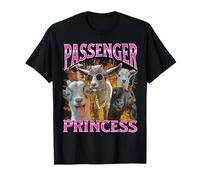 Passenger Princess Funny Goat Adult Humour Bootleg Graphic T-Shirt