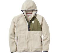 Passenger - Pull à capuche en polaire recyclée - Ventura 1/2 Zip Recycled Sherpa Fleece Oatmeal Khaki pour Homme - Taille M - Beige Beige M