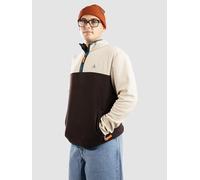 Passenger Set Off Recycled Polar 1/4 Zip Half-Zip Pull polaire marron M