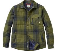 Passenger - Sur-chemise en coton doublée - Taranaki Quilted Overshirt Navy Khaki Check pour Homme en Coton - Taille M - Kaki Kaki M