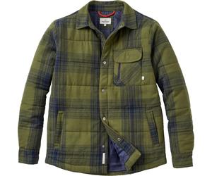 Passenger - Sur-chemise en coton doublée - Taranaki Quilted Overshirt Navy Khaki Check pour Homme en Coton - Taille M - Kaki Kaki M