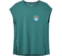 Passenger - T-shirt en polyester recyclé - Chase The Light Active T-Shirt W Deep Ocean pour Femme - Taille S - Bleu Bleu S