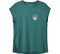 Passenger - T-shirt en polyester recyclé - Chase The Light Active T-Shirt W Deep Ocean pour Femme - Taille L - Bleu Bleu L