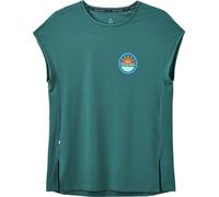 Passenger - T-shirt en polyester recyclé - Chase The Light Active T-Shirt W Deep Ocean pour Femme - Taille XS - Bleu Bleu XS