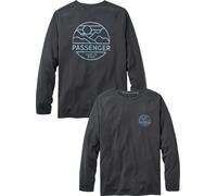 Passenger - T-shirt en polyester recyclé - Sedona Recycled Active LS T-Shirt Black pour Homme en Coton - Taille XL - Noir Noir XL