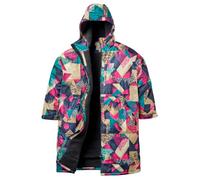 Passenger - Waves Recycled Sherpa Lined Changing Robe - Poncho surf - S - mosaic mountain charcoal