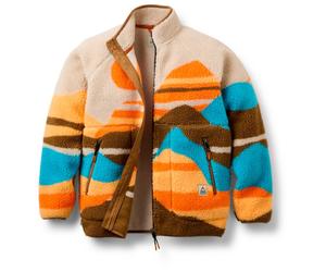 Passenger - Women's Fairbanks 2.0 FZ Recy. Sherpa Fleece - Polaire sans manches - L - mountain sunset multi