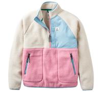 Passenger - Sweat en sherpa à col zippé - Home Recycled Sherpa Fleece Oatmeal Pink Haze pour Femme - Taille XS - Blanc Blanc XS