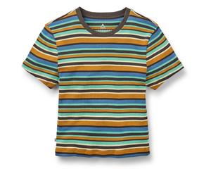 Passenger - Women's Out There Ribbed T-Shirt - T-shirt - XXL - espresso multi stripe