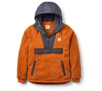 Passenger - Woodland 2.0 Hooded 1/2 Zip Recycled Polar Fleece - Veste polaire - M - retro orange / tidal blue