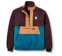 Passenger - Woodland Hoodless 2.0 1/2 Zip Recycl. Polar Fleece - Veste polaire - XL - espresso / tidal blue