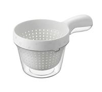 Passeoire avec Saladier - Accessoire de Cuisine à Double Couche - Panier à Légumes pour Lavage et Égouttage - pour Préparer Tomates et Pâtes, Maison, Appartement, Resto, Camping, Pique-nique,