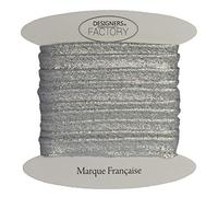 Passepoil lurex argenté - Met en valeur toutes vos créations - Parfait même lorsque l'on débute en couture - Il peut se repasser au fer et se laver en machine à 30° (Par 10 mètres)