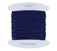 Passepoil satin de belle qualité - passepoil de couture satin idéal pour des finitions raffinées, à placer entre 2 tissu ou en bordure de vos créations. (Par 5 mètres, Marine)