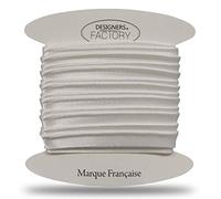 Passepoil satin de belle qualité - passepoil de couture satin idéal pour des finitions raffinées, à placer entre 2 tissu ou en bordure de vos créations. (Par 10 mètres, Blanc)