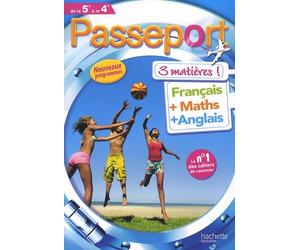 Passeport - français-maths-anglais: De la 5e à la 4e