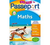 Passeport Maths – De la 5e à la 4e – Cahier de vacances 2026 – Hachette Pratique