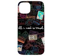 Passeport monde timbres voyages timbres I need travel Coque pour iPhone 15 Plus