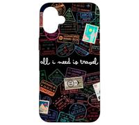 Passeport monde timbres voyages timbres I need travel Coque pour iPhone 16 Plus