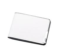 Passeport portefeuille pour hommes Neck Id portefeuille Couleur continue Couleur de poule à billet de cartes à cache-permis de couverture de licence de conducteur COURT CHELLET (blanc, taille unique)