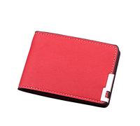 Passeport portefeuille pour hommes Neck Id portefeuille courte couleur continue de cartes à sac de cartes à cache-permis de conducteur Couvercle de permis de couvercle portefeuille (rouge, taille