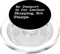 Passeport pour le shopping en cuir Citations drôles de voyage PopSockets PopGrip pour MagSafe
