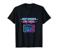 Passer Les rediffusions en Direct Local Neon City Pride Skyline TV T-Shirt