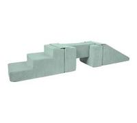 Passerelle+Toboggan, Lot de 5 Gros Blocs en Mousse pour Le Jeu ou réhabilitation (Couleur: Menthe (Velours côtelé))