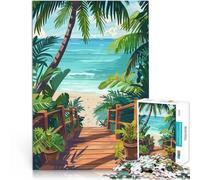 Passerelle du Paradis Tropical Puzzles 1000 pièces pour Adolescents défi éducatif Car C'est Un pour Toute la Famille 38x26cm