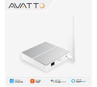 Passerelle intelligente filaire AVATTO Tuya Zigbee avec antenne de signal, pont intelligent pour la maison sans fil pour application fonctionnant avec Alexa Google Home GW60T-Wired-S