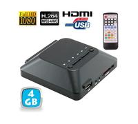 Passerelle Multimédia 4 Go Full HD 1080P HDMI Av Composite USB Lecteur Cartes Sd YONIS Noir G