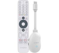 STRONG - Streaming Box Android TV 4K UHD - Leap-Neve - Clé HDMI Google TV - Connexion WiFi 6 1200 Mbps - Chromecast Built-in - Compatible Assistant Vocal Google - Dolby Vision-Atmos - Blanc