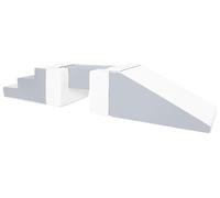 Passerelle+Toboggan, Lot de 5 Gros Blocs en Mousse pour Le Jeu ou réhabilitation (Couleur: Blanc,Gris)