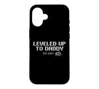 Passez au Niveau supérieur à Daddy Est. 2027 Retro Pixel Gamer New Dad Men Coque pour iPhone 16