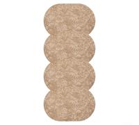 Passez facilement entre deux beaux designs avec cet élégant ensemble de quatre sets de table ronds en cuir synthétique (Kaki)