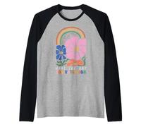 Passez Un Jour où Vous Avez voté pour Retro Vintage Boho Rainbow Manche Raglan