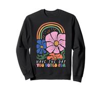 Passez Un Jour où Vous Avez voté pour Retro Vintage Boho Rainbow Sweatshirt