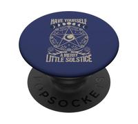 Passez Un Joyeux Petit Solstice et de joyeuses fêtes de Noël PopSockets PopGrip Adhésif