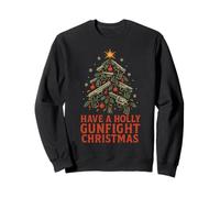 Passez Une fête de Noël avec Holly Gunfight, Un Film d'action drôle Sweatshirt