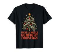 Passez Une fête de Noël avec Holly Gunfight, Un Film d'action drôle T-Shirt