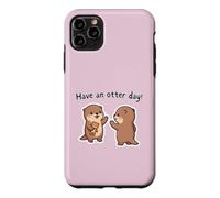 Passez Une journée avec Les loutres Cute Kawaii High Five Coque pour iPhone 11 Pro Max