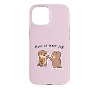 Passez Une journée avec Les loutres Cute Kawaii High Five Coque pour iPhone 15