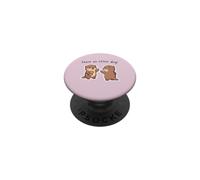 Passez Une journée avec Les loutres Cute Kawaii High Five PopSockets PopGrip Adhésif