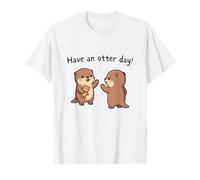 Passez Une journée avec Les loutres Cute Kawaii High Five T-Shirt